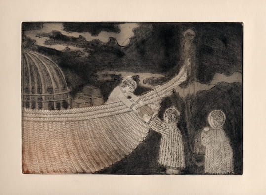 Supplies2012, etching, aquatint, drypoint, 6 x 9 inches