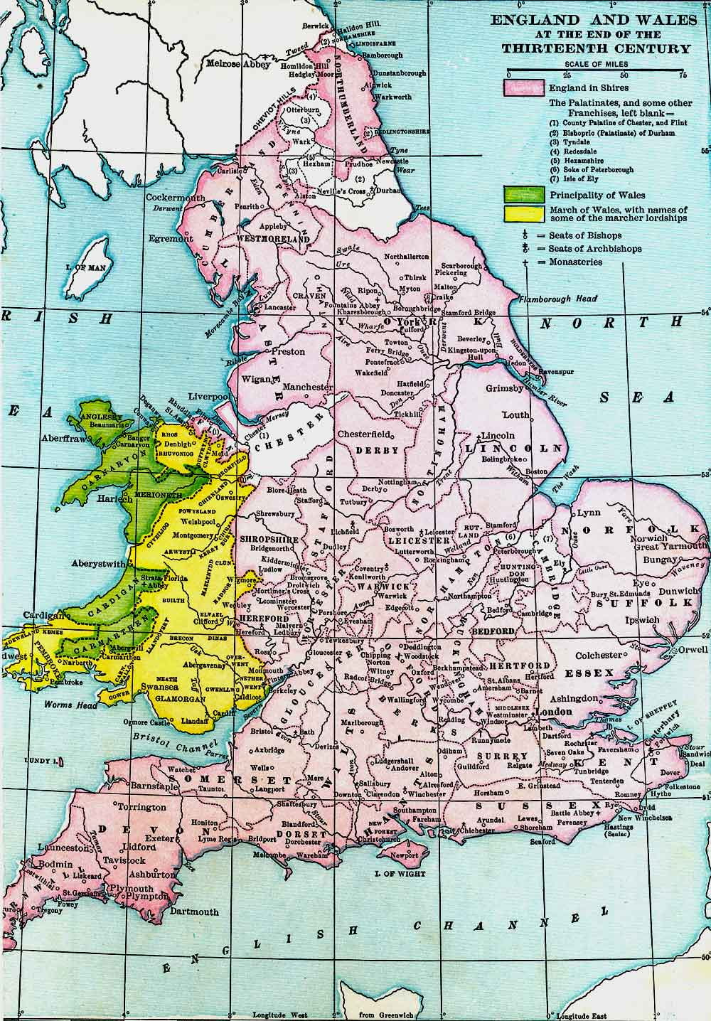 England and Wales at the End of the Thirteenth Century