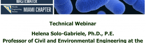 Upcoming Webinar Announcement: Monitoring COVID-19 Through Wastewater with Dr. Helena Solo-Gabriele