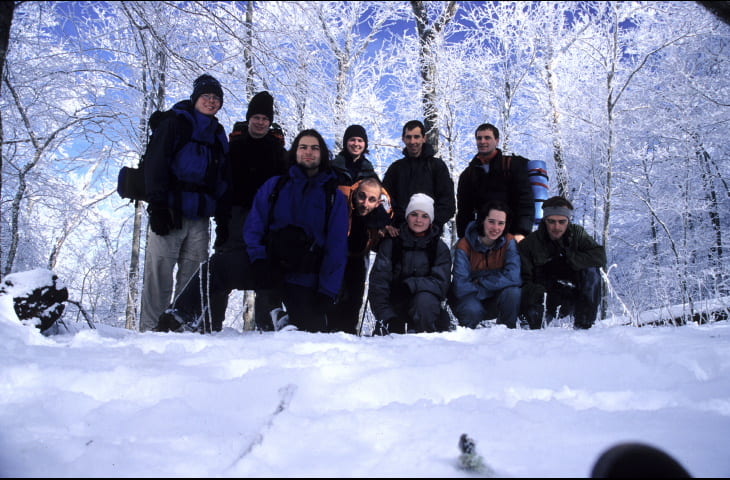 Hiking with my buddies, Great Smoky Mountains N.P., TN/NC, February 2004