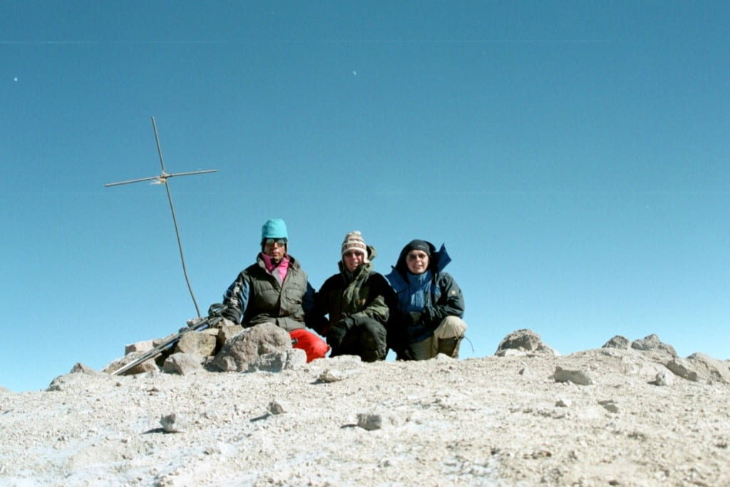 On the summit of Nevado Chachani (6075 m), Arequipa region, Peru, August 2004