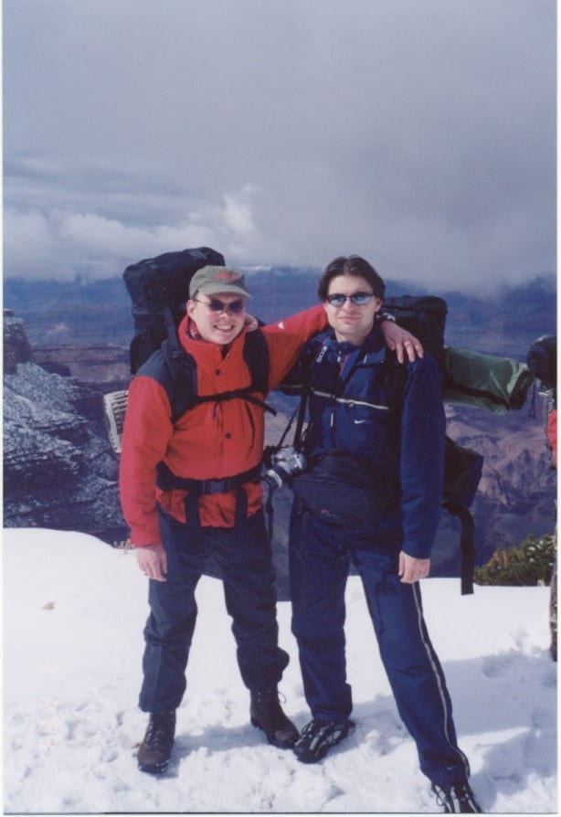 With Maxim, hiking in the Grand Canyon N.P., AZ; spring break 2003