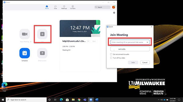 Zoom Join Meeting view.