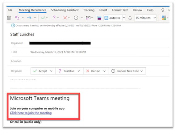 Outlook join meeting desktop application version.